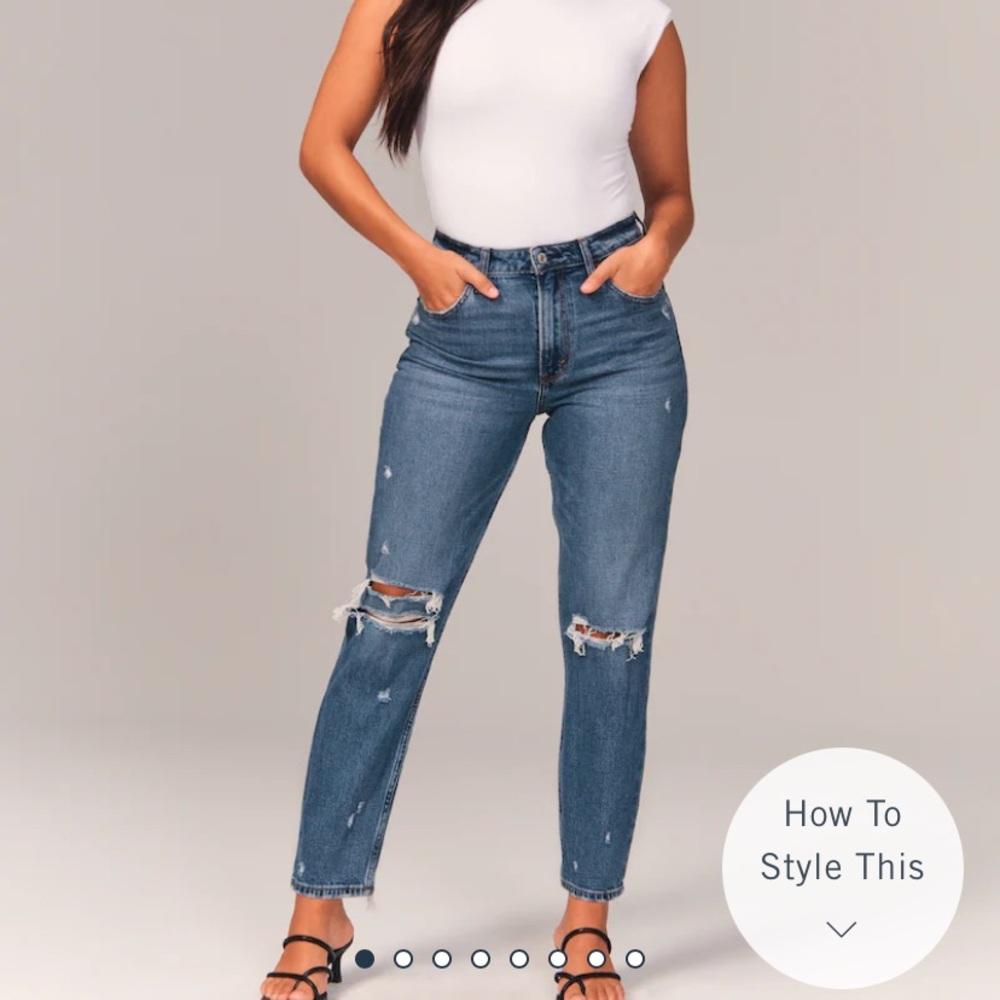 Abercrombie curve love mom jeans